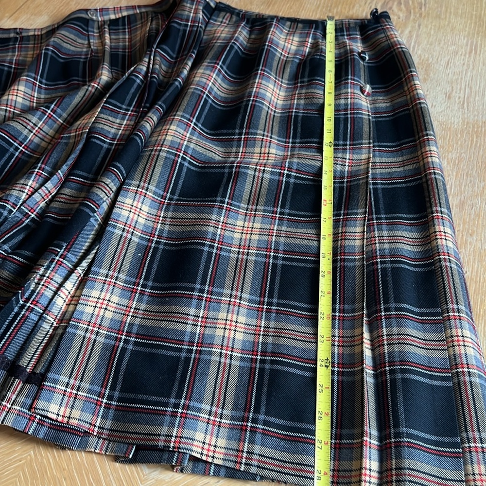 Tan and black Plaid wool kilt from Canada